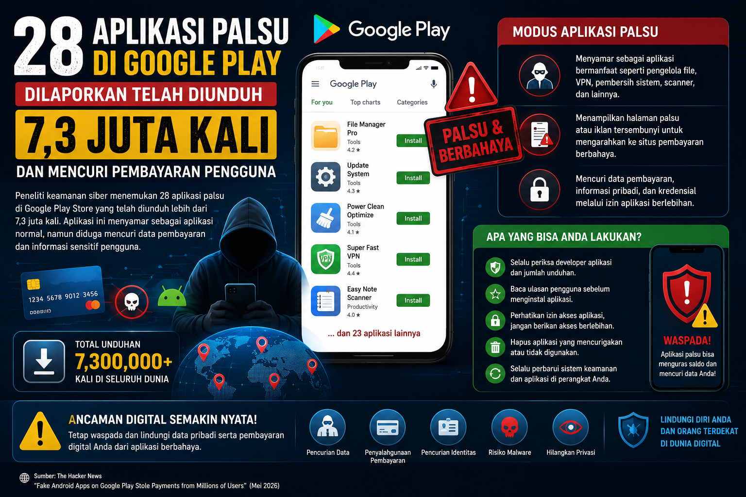 28 Aplikasi Palsu di Google Play Dilaporkan Mencuri Pembayaran Pengguna