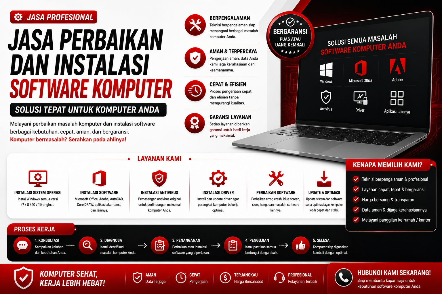 Jasa Perbaikan dan Instalasi Software Komputer