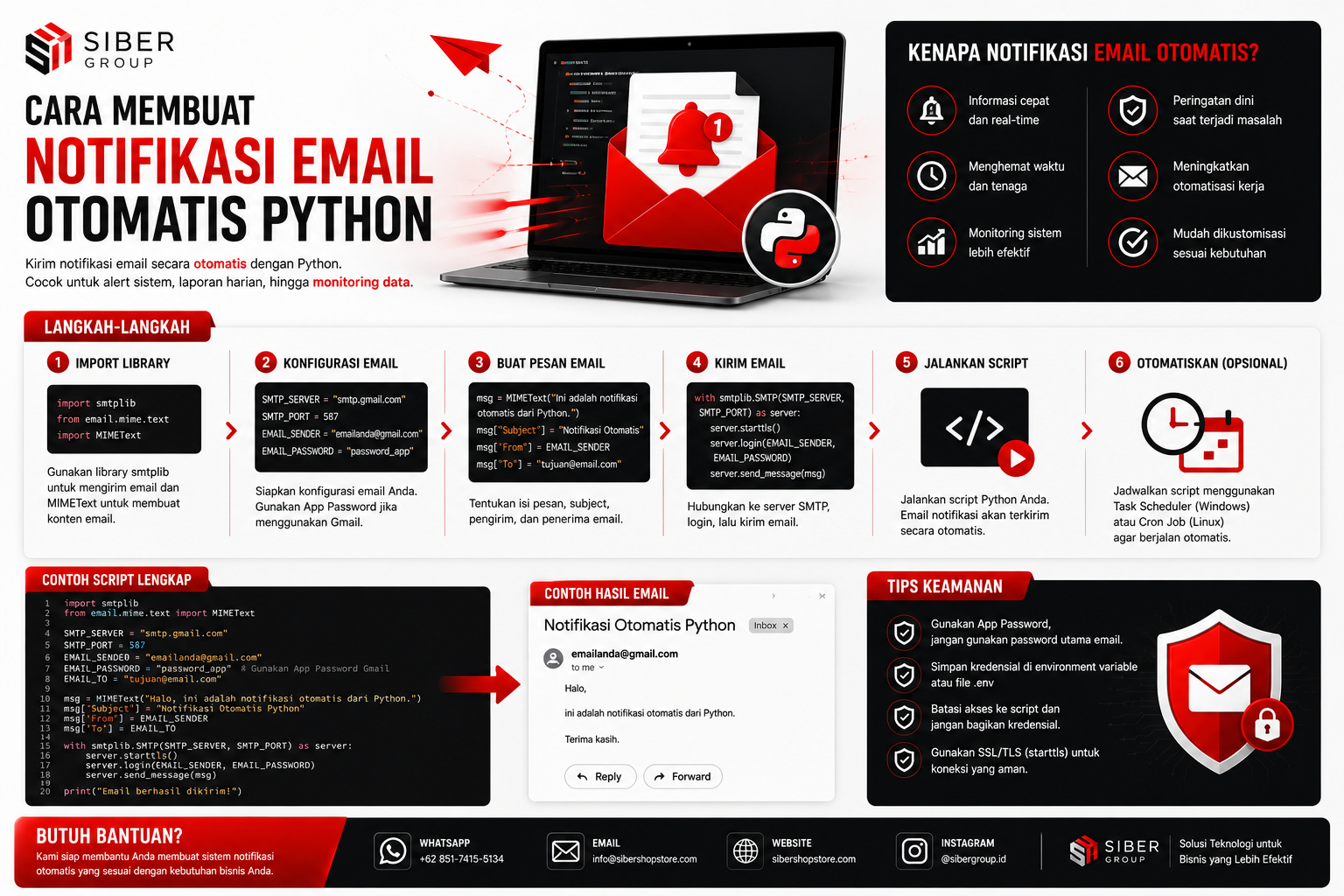 Cara Membuat Notifikasi Email Otomatis Python