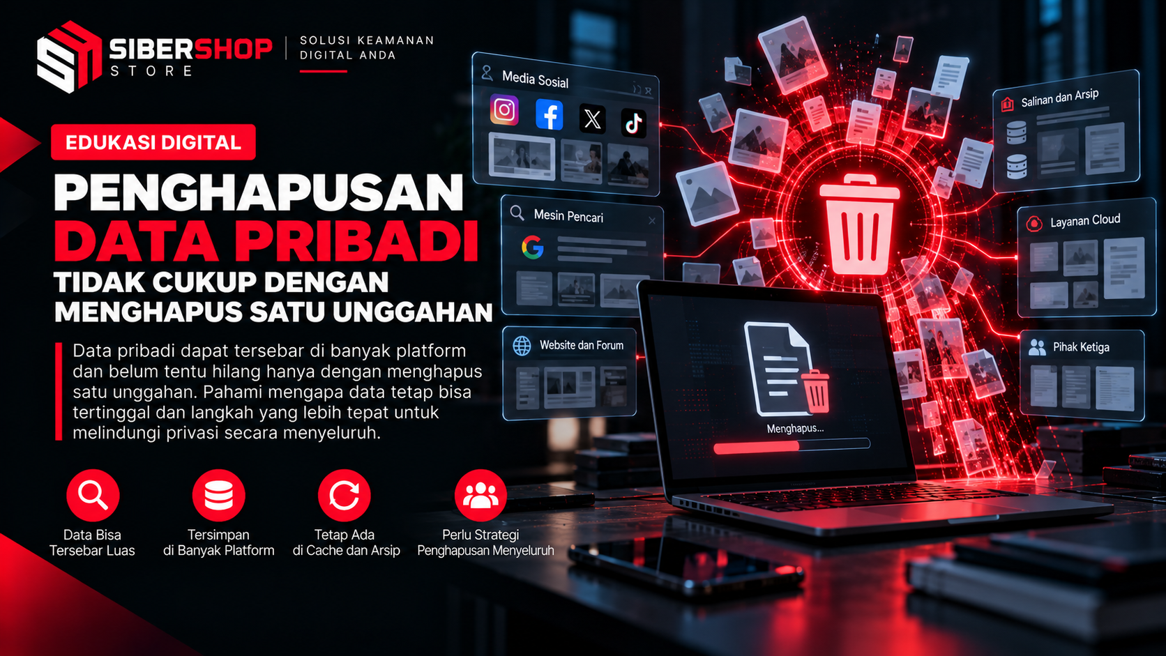 Penghapusan Data Pribadi Tidak Cukup dengan Menghapus Satu Unggahan
