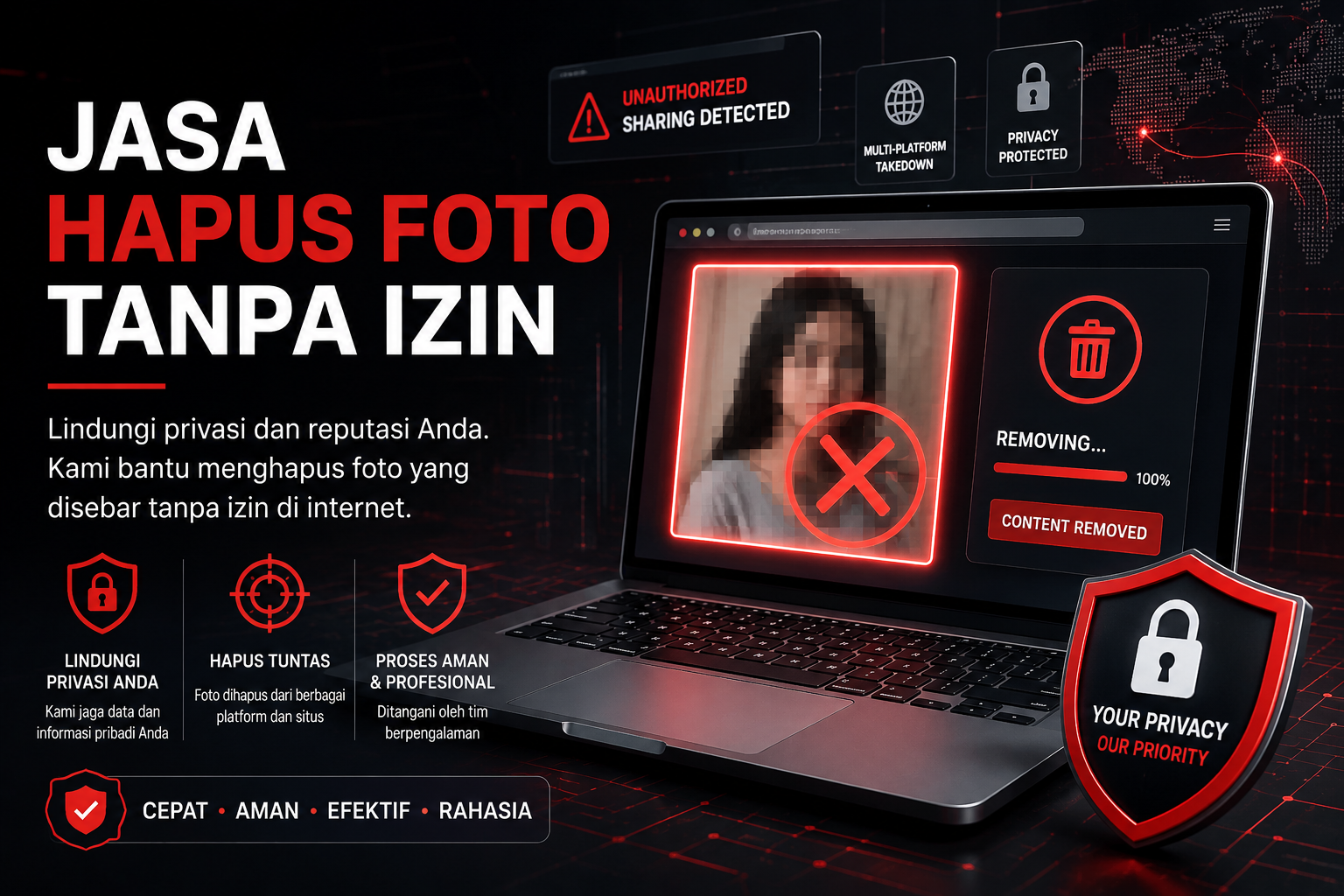 Jasa Hapus Foto Tanpa Izin Secara Profesional