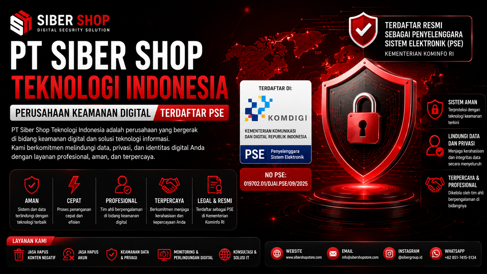 PT Siber Shop Teknologi Indonesia Perusahaan Keamanan Digital Terdaftar PSE