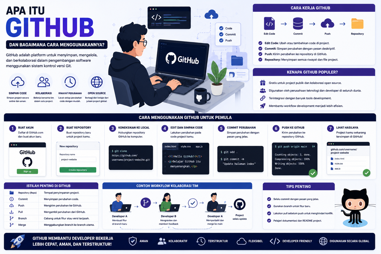 Apa Itu GitHub dan Cara Menggunakannya untuk Developer